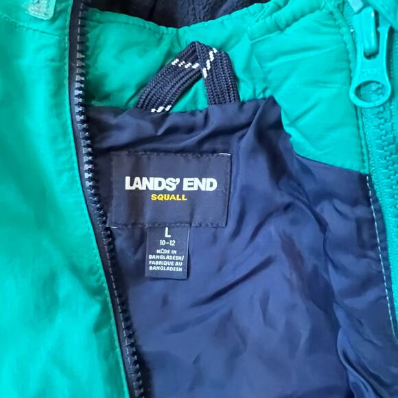Lands' End Kids Squall Waterproof Insulated 3 in 1 Parka Green L 10-12 - Picture 11 of 14